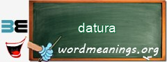WordMeaning blackboard for datura